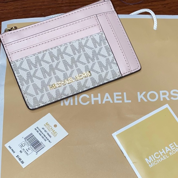 Michael Kors Handbags - Brand New Michael Kors Small Mini MINIMUM of 8 Card  Cash Blush Wallet Monogram